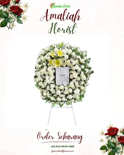 Krans Bunga Duka Cita di Petojo Selatan